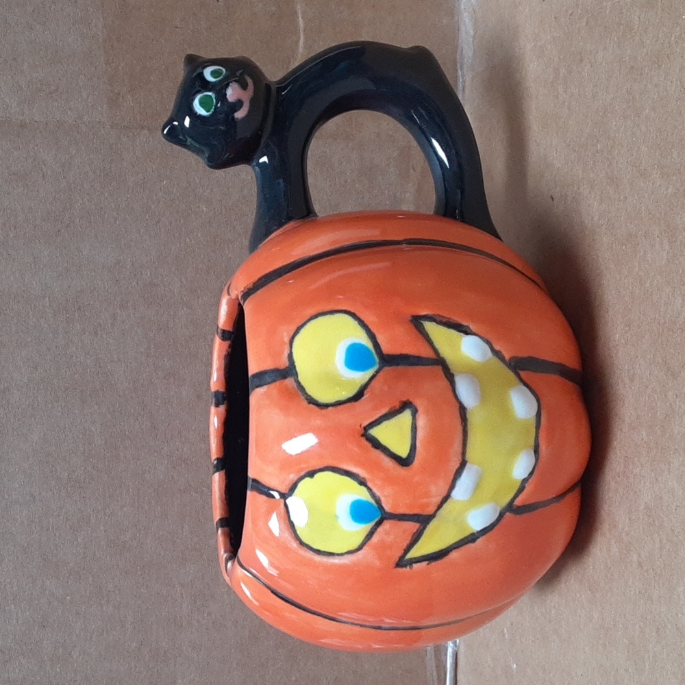 Halloween Pumpkin 🎃 Black Cat 🐈‍⬛ Mug